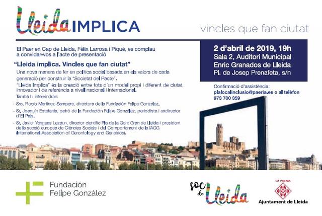Presentación del proyecto "Lleida Implica. Vínculos que hacen ciudad "