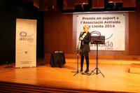 La Asociación Antisida de Lleida reconoce Ana Sabaté y el Comité 1º de Diciembre por su contribución en la mejora de la prevención del VIH / Sida