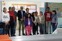 Félix Larrosa visita el centro socioeducativo de atención diurna Trampolín en el Centro Histórico