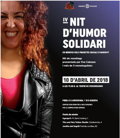 IV Nit d'Humor Solidari en benefici de projectes socials de l’entitat Agrupa’t 